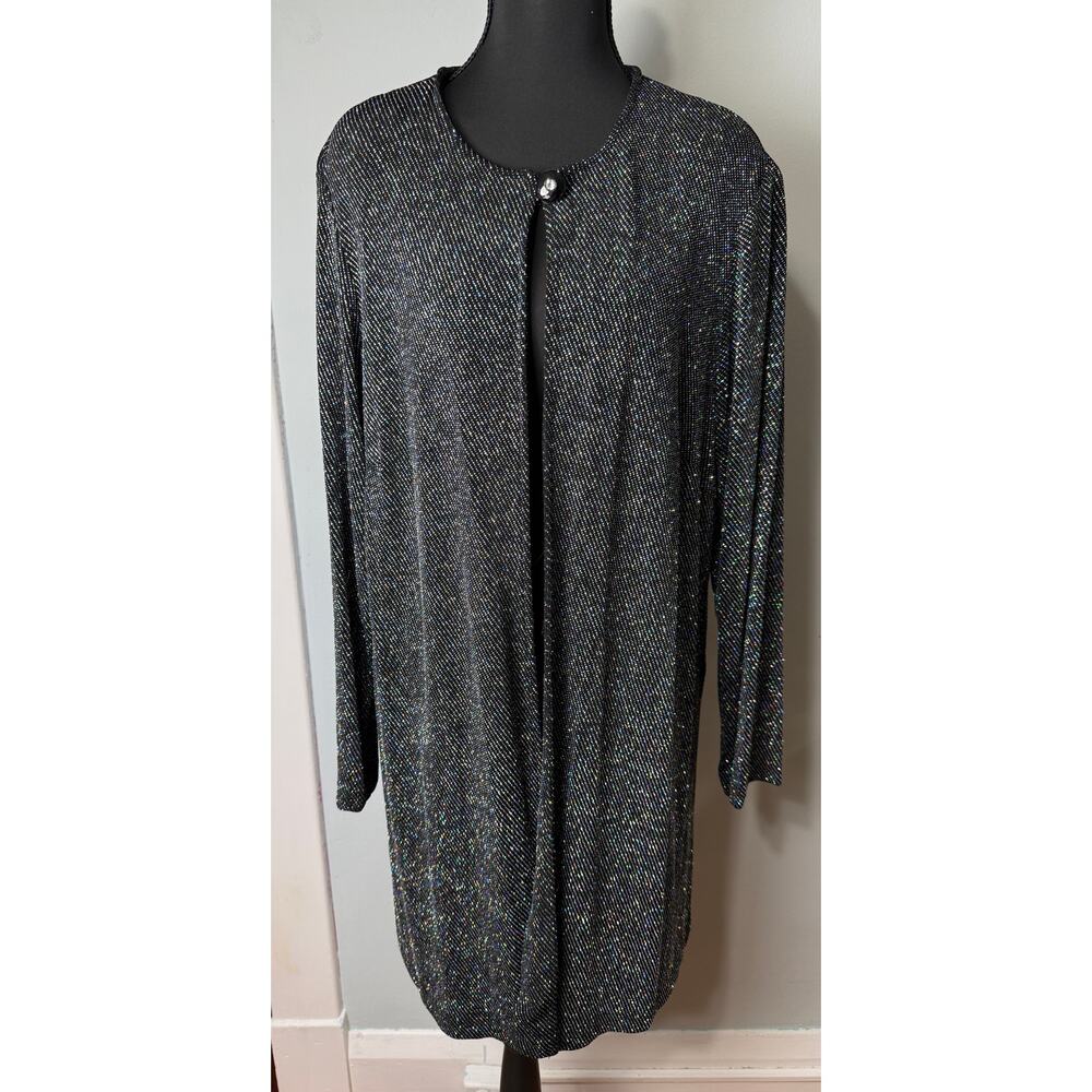 Vintage 80's 90's Sparkle‎ Ronnie Nicole Duster Elegant Glitter Evening Cocktail